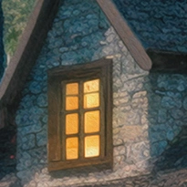 closeup picture of some of the details in Moonlight Lighthouse product