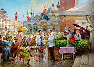 San Marco market in Venice