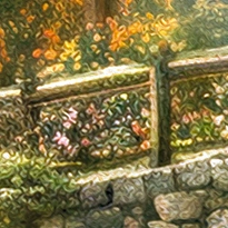 closeup picture of some of the details in Forester's Cottage product