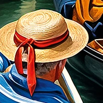 closeup picture of some of the details in Summer in Venice product
