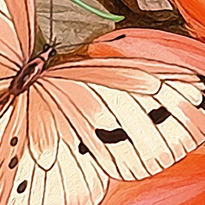 closeup picture of some of the details in Flower Deer product
