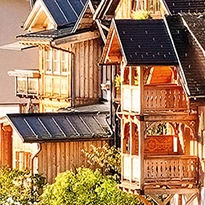 closeup picture of some of the details in Hallstatt in the Morning Light product